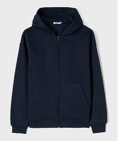 GEMO Sweat zippé à capuche garçon Bleu