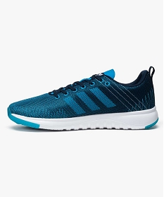 baskets basses en toile fermeture a lacets adidas neo bleu homme