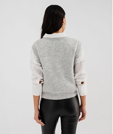 pull sans manches chine avec de la laine femme[missing] gris standard pulls6095901_3