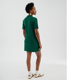 robe en maille a manche courtes avec boutons metalliques femme[missing] vert standard6169801_3