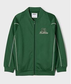 GEMO Sweat de sport zippé avec broderie poitrine garçon vert standard