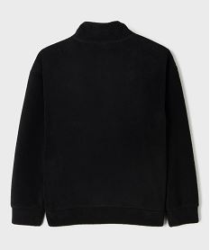 sweat zippe bi-matieres avec col montant garcon noir standard sweats6474501_4