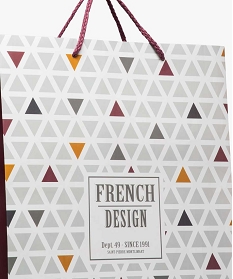 sac cadeau en papier mat imprime geometrique multicolore6881001_2
