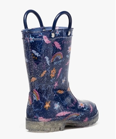 bottes de pluie lumineuses motifs animaux bleu6897601_4