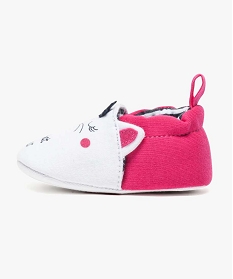 chaussures de naissance tete de chat blanc6919401_3
