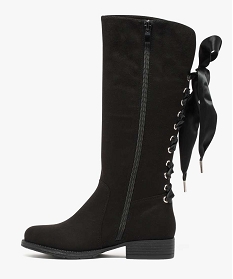 bottes fille avec lacets rubans a larriere noir standard6950001_3