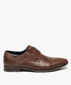 derbies homme en simili cuir avec empiecement au bout orange6952801_1