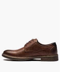 derbies homme avec un oillet metallique et surpiqures orange6953101_3