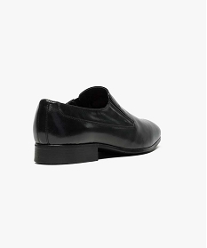 chaussures homme slippers dessus cuir noir chaussures de ville6953901_4