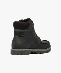 boots fourrees a semelle crantee noir bottes et boots6963201_4