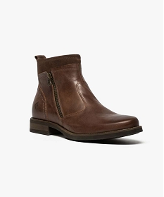 boots en cuir zippes brun6963301_2