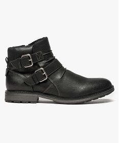 boots homme avec boucles metalliques et interieur noir bottes et boots6965001_1