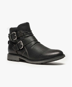 boots homme avec boucles metalliques et interieur noir bottes et boots6965001_2