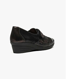 chaussures confort en cuir paillete noir6965901_4
