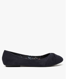 ballerines femme en suedine avec bout drape bleu6976901_1