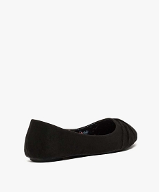 ballerines femme unies en suedine avec bout rond effet drape noir standard ballerines6977201_4