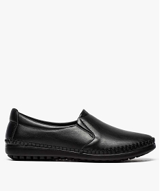 GEMO Mocassins femme confort unis souples et légers noir standard