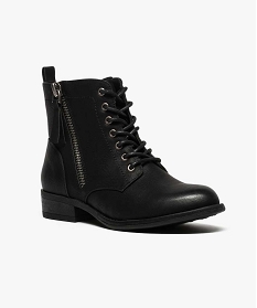 boots femme style rangers a zip noir6987401_2