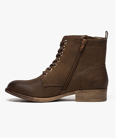 boots femme style rangers a zip brun bottines et boots6987501_3