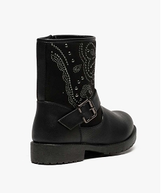 boots rock bimatieres avec clous decoratifs noir6989501_4