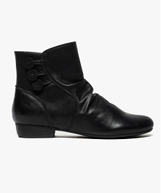 bottines plissees a semelle fine et petit talon noir6989901_1