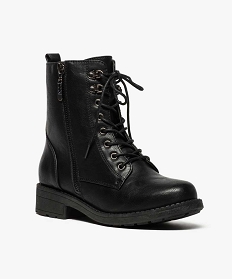 bottines femme style rangers a zip decoratif noir bottines et boots6990701_2