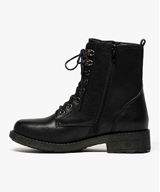 bottines femme style rangers a zip decoratif noir bottines et boots6990701_3