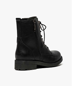bottines femme style rangers a zip decoratif noir bottines et boots6990701_4