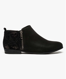 low boots brodes avec zip decoratif noir6992501_1