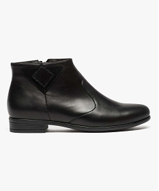 low boots en cuir zippes noir bottines et boots6993401_1