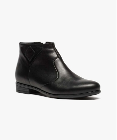 low boots en cuir zippes noir bottines et boots6993401_2