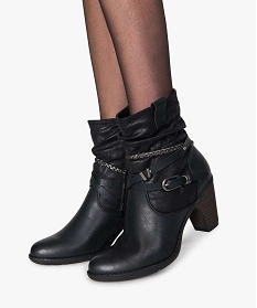 PANTALON DOUBLE STONE BOOTS NOIR:30387740737-Pu (polyurethan/Pu (polyurethan/Tpr/Polyester/