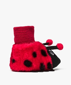 chaussons bebe peluche fantaisie forme coccinelle rouge7010701_4