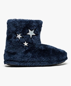chaussons boots fille avec motifs etoiles pailletes bleu7015301_1