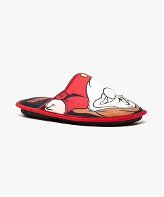 chaussons homme forme mules motif grincheux - disney rouge7016501_2