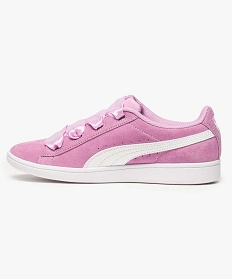 baskets en cuir suede avec lacets rubans - puma rose7031601_3