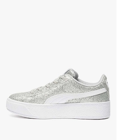 baskets fille a plateforme et paillette - puma vikky platform giltz gris baskets7031701_3