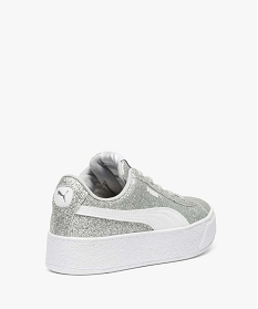 baskets fille a plateforme et paillette - puma vikky platform giltz gris baskets7031701_4