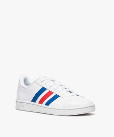 baskets homme a lacets bandes bicolores - adidas grand court base blanc baskets et tennis7035001_2