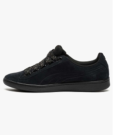 tennis femme en cuir suede - puma vikky ribbon dots noir7039401_3