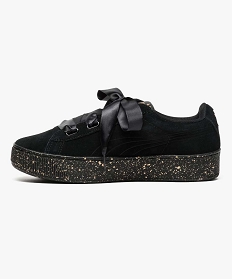 baskets a plateforme en cuir - puma vikky platform ribbon noir7040501_3