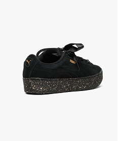 baskets a plateforme en cuir - puma vikky platform ribbon noir7040501_4