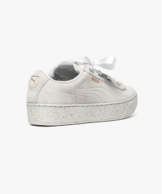 baskets a plateforme en cuir - puma vikky platform ribbon gris baskets et tennis7040601_4