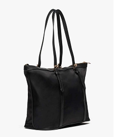 sac shopping en toile avec plaque decorative noir cabas - grand volume7046301_2