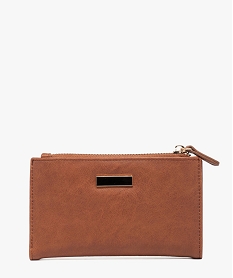 portefeuille compact multi-compartiments femme marron vif porte-monnaie et portefeuilles7047701_4