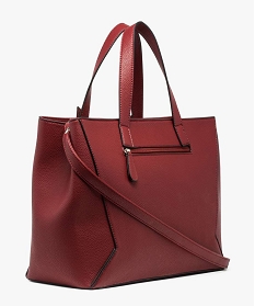 sac cabas double compartiment en faux-cuir rouge7051301_2