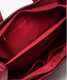 sac cabas double compartiment en faux-cuir rouge cabas - grand volume7051301_3