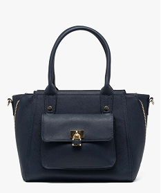 sac shopping avec detail cadenas bleu sacs a main7052901_1