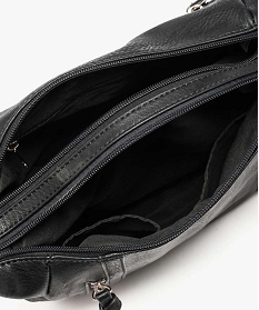 sac femme forme besace multipoche avec zips decoratifs noir standard sacs bandouliere7055301_3