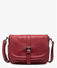 sac bandouliere a boucle decorative et finitions zip rouge sacs bandouliere7055801_1